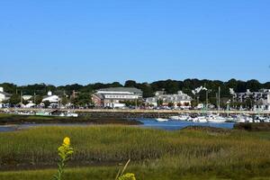 de bonne heure Matin vue de sciuter port dans Massachusetts photo