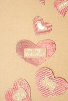 DIY papier carton valentines. écologique Valentin journée idée. photo