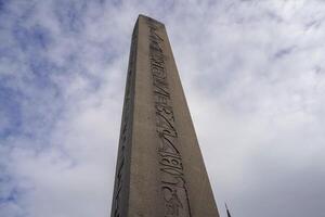 ancien égyptien obélisque de théodose à le hippodrome de constantinople dans Istanbul, dinde photo