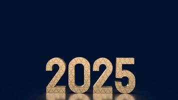 le or nombre 2025 pour Nouveau année ou fête concept 3d le rendu. photo