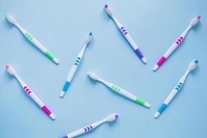 concept de composition de brosse à dents photo