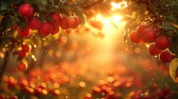 ai généré luxuriant prune verger avec branches orné dans mûr, velouté des fruits, ai généré photo