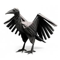 ai généré coloré origami vautour, unique papier polygone ouvrages d'art, idéal animal de compagnie concept, ai généré photo
