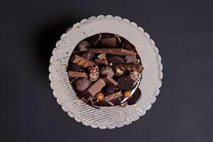 gâteau d'anniversaire au chocolat photo
