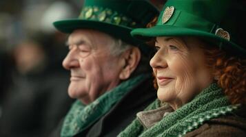 ai généré magnifique images de gens habillé dans traditionnel irlandais tenue photo