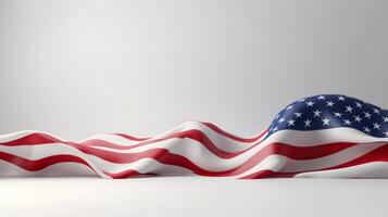 ai généré minimaliste conception avec subtil hoche la tête à américain patriotisme photo