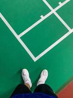 coin de vert badminton tribunal photo