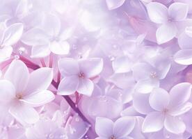 ai généré violet et blanc lilas floral modèle comme une Contexte photo