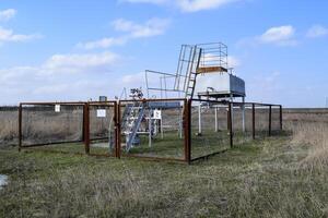 équipement de un pétrole Bien. éteindre soupapes et un service équipement photo