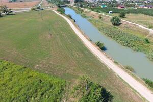 Haut vue de le rivière canal photo