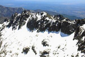 neige gredos montagnes dans Avila Espagne photo