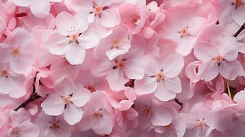 ai généré Cerise fleurs dans plein Floraison photo