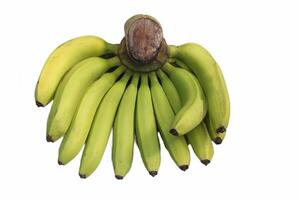 banane fruit avec Jaune peau sur une blanc Contexte photo