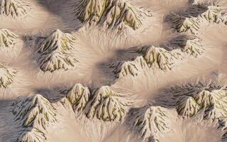 paysage avec montagnes relief, 3d le rendu. photo