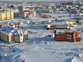 le nord nord ville de Salekhard. de plain-pied Maisons un photo