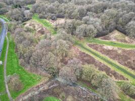 haute angle vue de Corby ville de Northamptonshire Angleterre uni Royaume. novembre 1er, 2023 photo