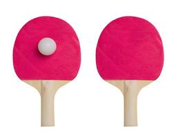 en bois ping pong tennis raquette et Plastique Balle photo