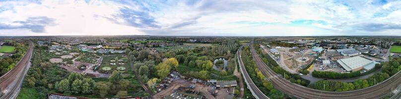 aérien panoramique vue de Hitchin, Hertfordshire, Angleterre. uni Royaume. octobre 28, 2023 photo