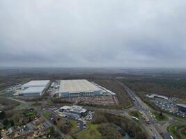 haute angle vue de Corby ville de Northamptonshire Angleterre uni Royaume. novembre 1er, 2023 photo