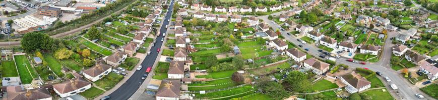 aérien panoramique vue de Hitchin, Hertfordshire, Angleterre. uni Royaume. octobre 28, 2023 photo