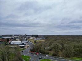 haute angle vue de Corby ville de Northamptonshire Angleterre uni Royaume. novembre 1er, 2023 photo