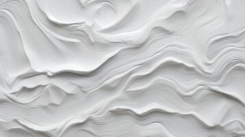 ai généré collé blanc papier texturé , coincé à blanc tableau, Aléatoire déchirure, modérer le gaufrage, photo