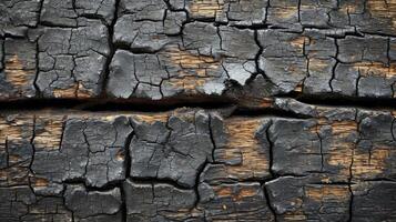 ai généré vieux en bois Contexte avec intéressant des fissures et bois grain. Haut voir. photo