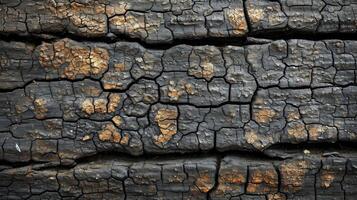 ai généré vieux en bois Contexte avec intéressant des fissures et bois grain. Haut voir. photo