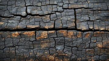 ai généré vieux en bois Contexte avec intéressant des fissures et bois grain. Haut voir. photo