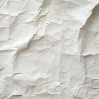 ai généré blanc recyclé artisanat papier texture Contexte. abstrait gris Matériel vieux ancien page très froissé. photo