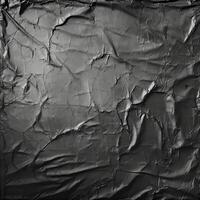 ai généré noir et blanc grunge de une déchiré blanc tissu, noir arrière-plan, photo
