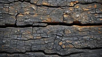 ai généré vieux en bois Contexte avec intéressant des fissures et bois grain. Haut voir. photo