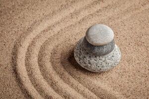 jardin zen japonais en pierre photo