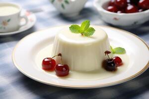 ai généré délicieux pudding avec caramel . ai généré photo