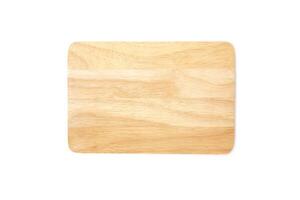 vide rectangle en bois Coupe planche. Haut vue image. photo