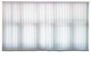 Bureau fenêtre rideaux bloquer lumière du soleil isolé sur une blanc Contexte photo