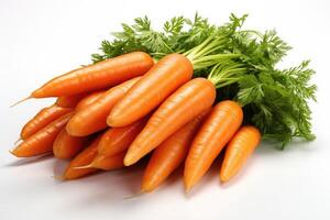 ai généré carottes dans cuisine table professionnel La publicité nourriture la photographie photo