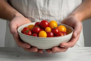 ai généré nourriture sur le cuisine table à Publier sur social médias professionnel La publicité nourriture la photographie photo