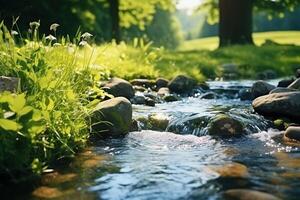 ai généré une magnifique vite courant dans le milieu de le forêt. généré par artificiel intelligence photo