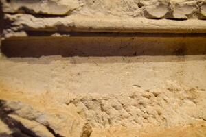 marbre sarcophage. sarcophages de le fouilles de le ville de pergé photo