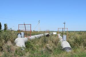 le gaz pipeline par le petit rivière photo