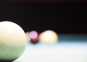 billard, billard tableau. des balles sur le billard tableau. photo