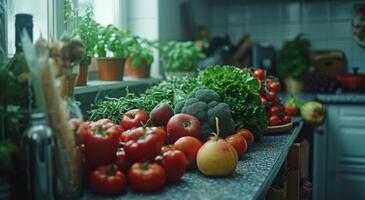 ai généré resh produire pour le fin de semaine cuisine. photo