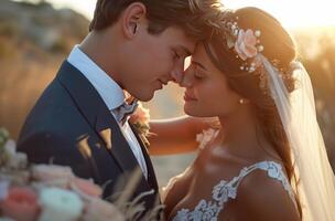 ai généré des couples dans Chypre mariage photo