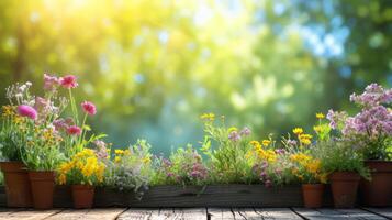 ai généré magnifique Contexte pour jardin printemps fête La publicité photo