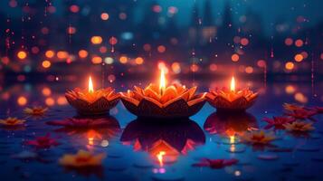 ai généré magnifique Contexte pour diwali fête La publicité photo