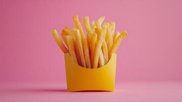 ai généré minimaliste photo capturer le la perfection de croustillant frites avec minimal embellissements