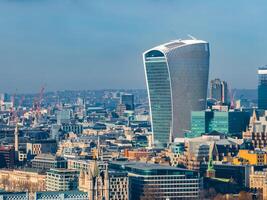 panoramique vue de le ville de Londres affaires district. photo