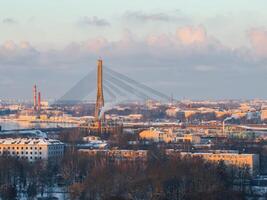 magnifique hiver journée dans Riga. photo