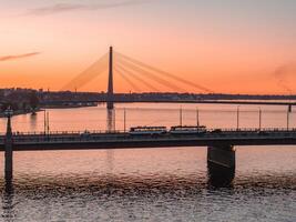 magnifique aérien riga vue de au-dessus de. photo